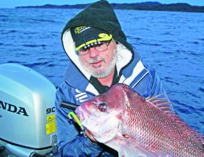 The Editor with a tidy 3kg Wooli snapper which took a 5” Gulp cast on light bream gear close to shore.